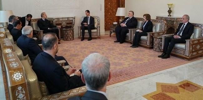 ملاقات لاریجانی با بشار اسد در دمشق، ملت سوریه مصمم به پاکسازی کامل کشورشان از لوث تروریسم هستند