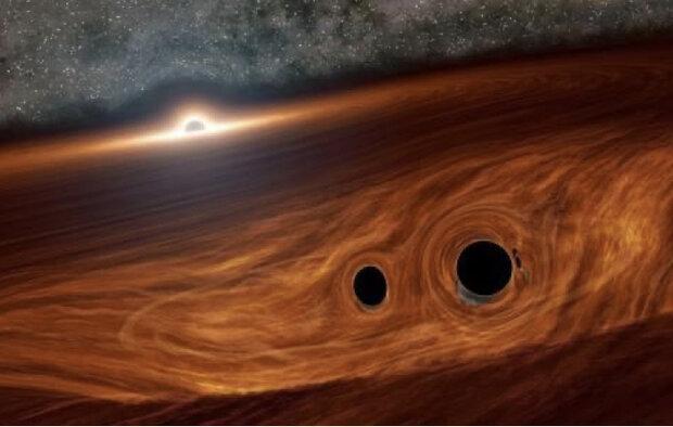 نور حاصل از برخورد 2 سیاهچاله رصد شد