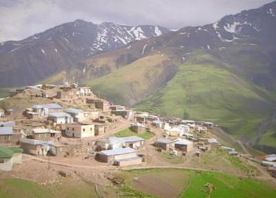 کارت پستال از جمهوری آذربایجان؛ کوههای اطراف روستای خینالیق