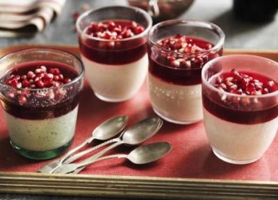 طرز تهیه پاناکوتا انار دسری خوش رنگ مخصوص یلدا